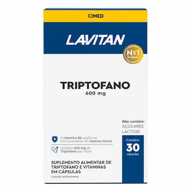 Suplemento Alimentar Lavitan Triptofano com 30 Cápsulas