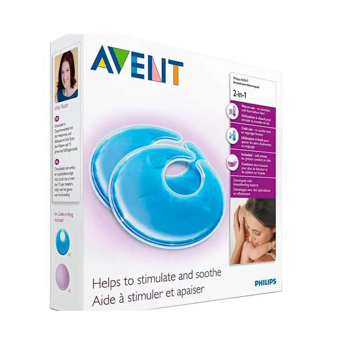 Disco Térmico para Seios Avent Thermopads Azul com 1 par