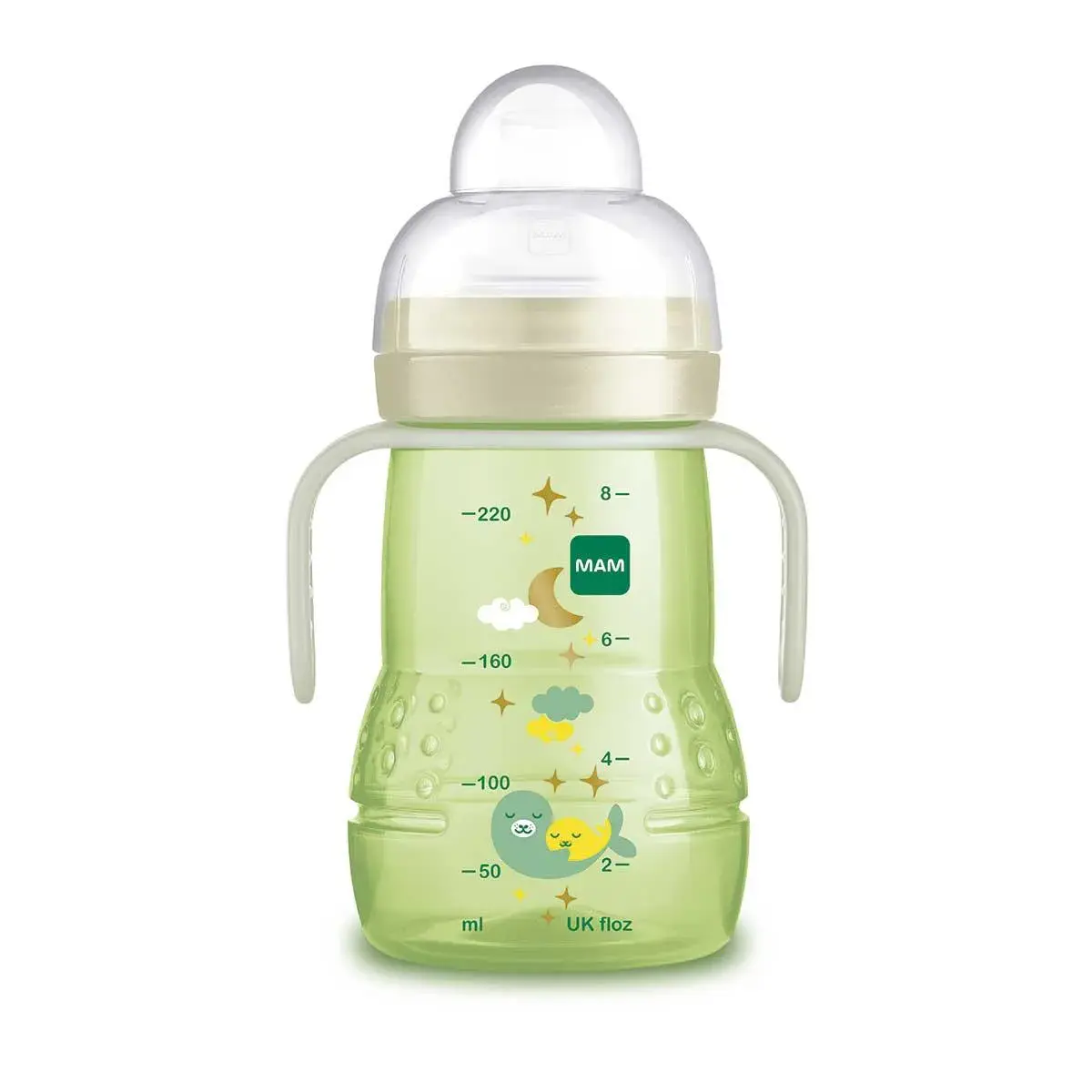 Copo de Transição MAM Trainer+ Night Verde 4M+ 220ml