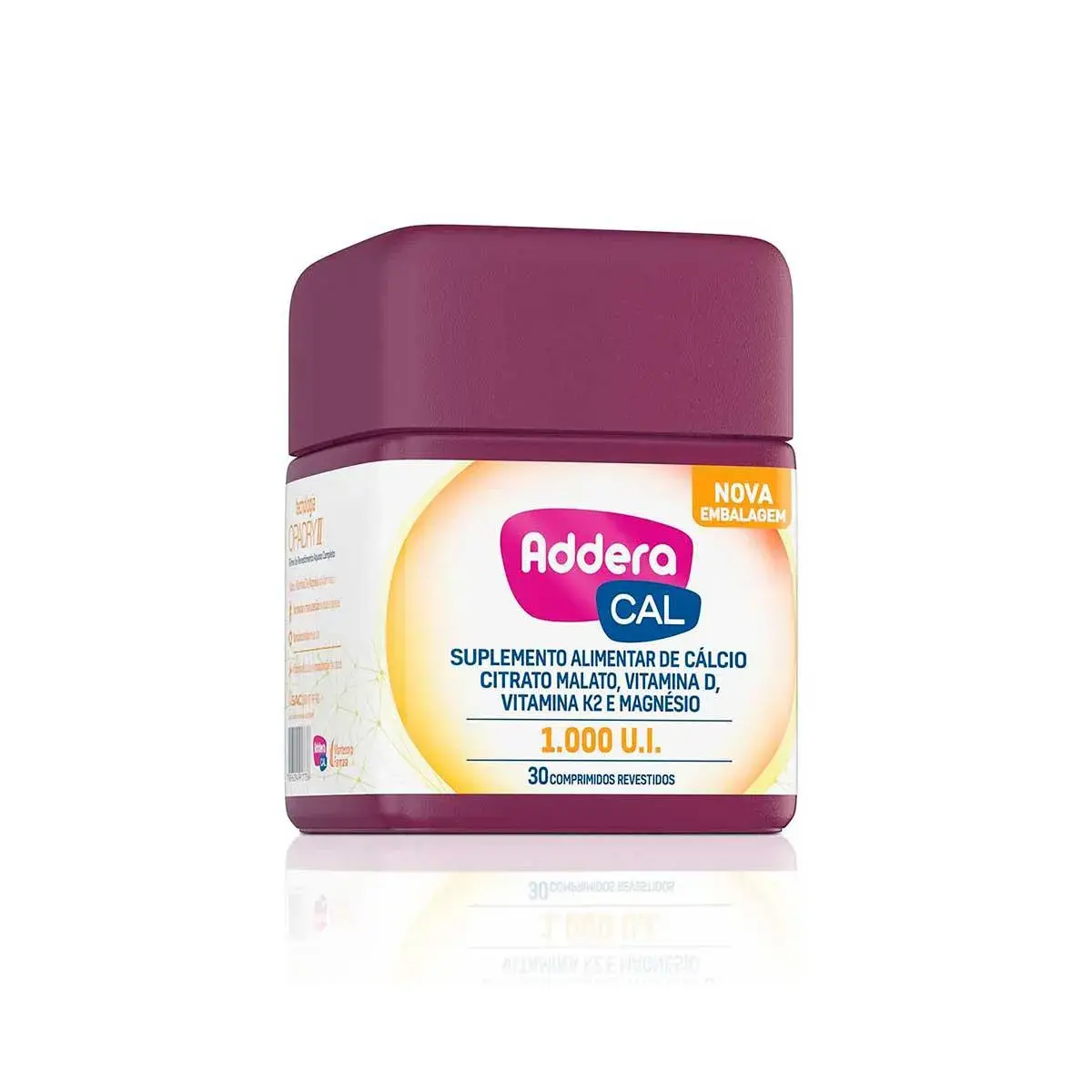 Suplemento Vitamínico Addera Cal 1.000UI com 30 Comprimidos