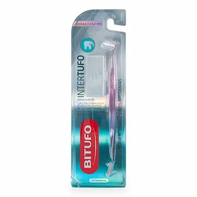 Escova de Dente Bitufo Intertufo Cônica com 1 unidade + 6 refis interdentais
