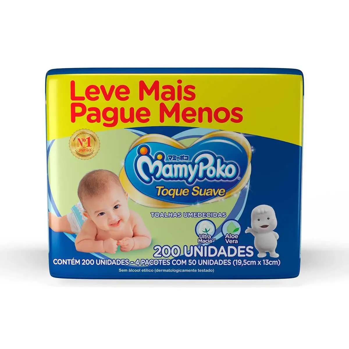 Toalha Umedecida Mamypoko com 200 Unidades