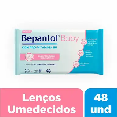 Lenço Umedecido Bepantol Baby com 48 unidades