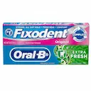 Kit Fixador de Dentadura Fixodent Original com 68g + Pasta de Dente Oral-B Extra Fresh com 70g