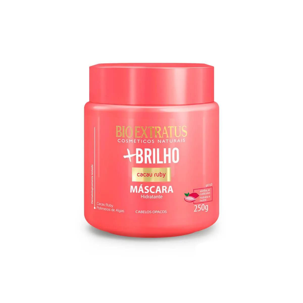 Máscara Hidratante Capilar Bio Extratus + Brilho Cacau Ruby com 250g