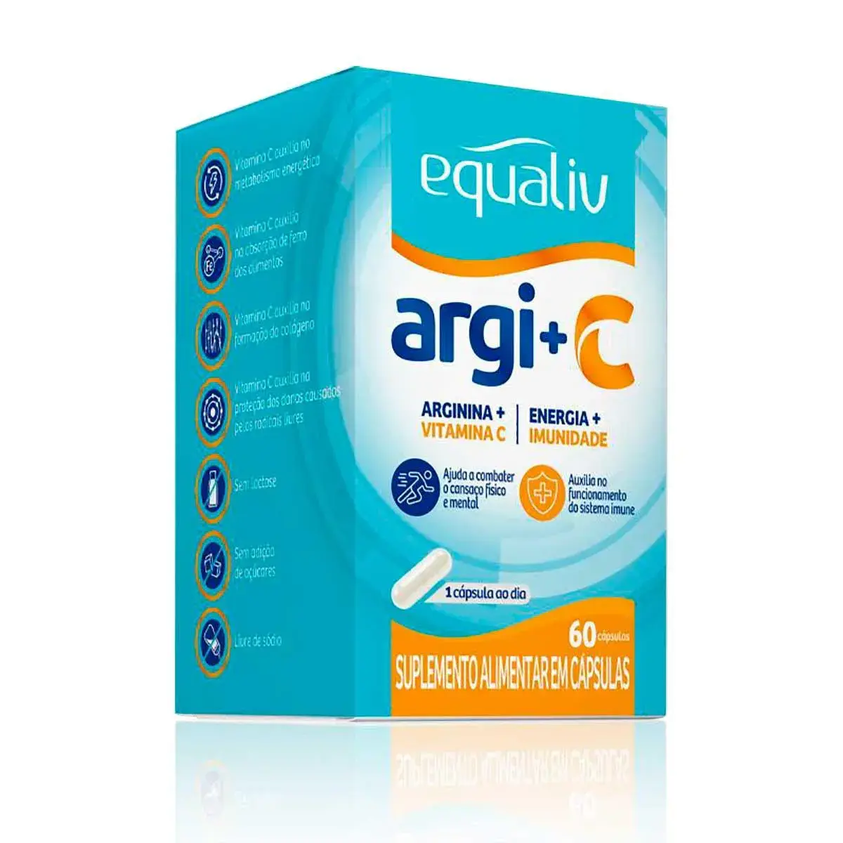 Argi+C com 60 cápsulas