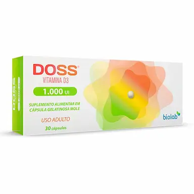 Vitamina D Doss 1.000UI com 30 Cápsulas