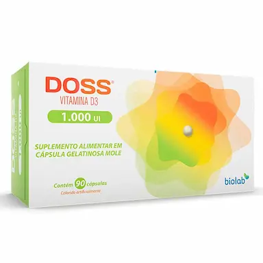 Vitamina D Doss 1.000UI com 90 Cápsulas