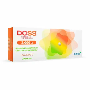 Vitamina D Doss 2.000UI com 30 Cápsulas