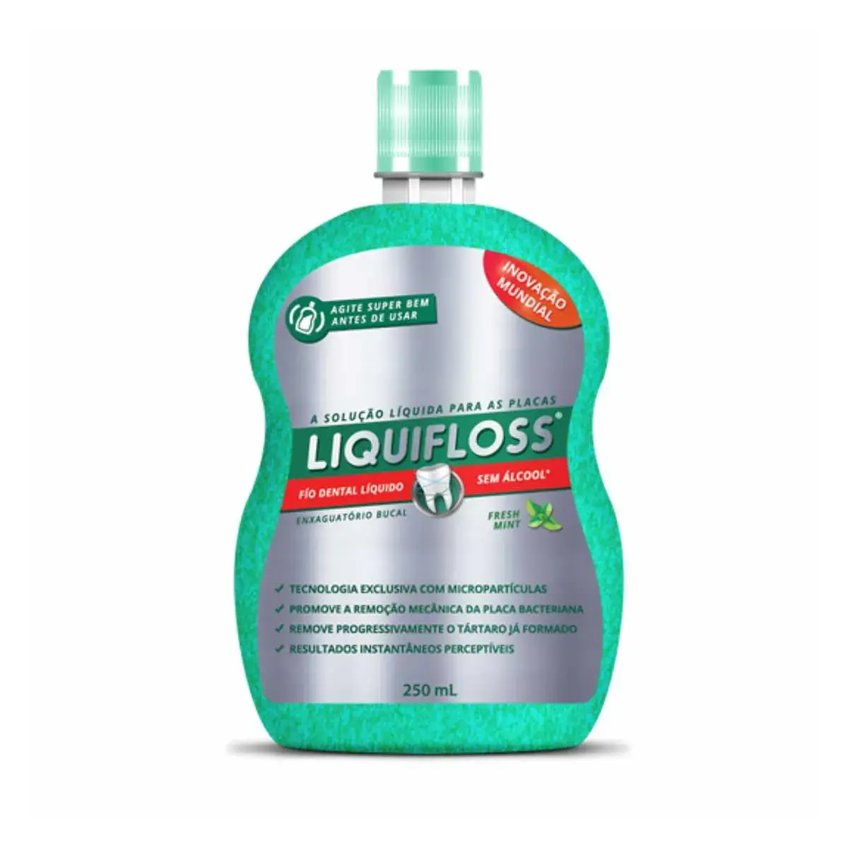 Enxaguante Antisséptico Bucal Liquifloss Fresh Mint com 250ml