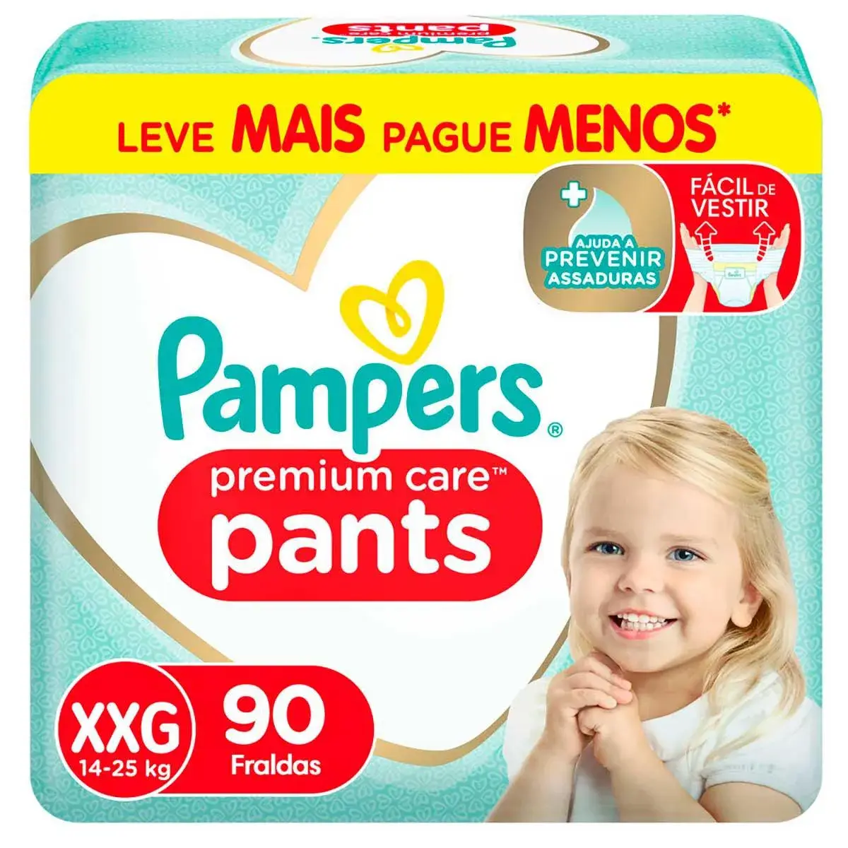 Fralda Pampers Premium Care Pants XXG - 90 Unidades