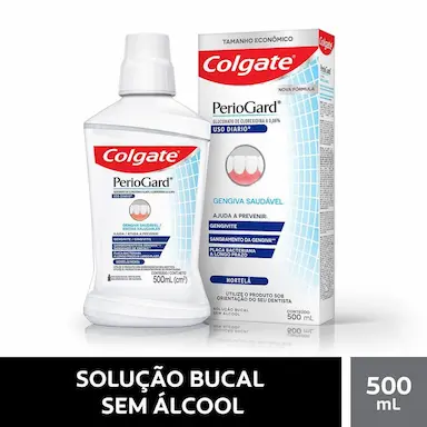 Enxaguante Antisséptico Bucal Colgate PerioGard Gengiva Saudável Sem Álcool 500ml