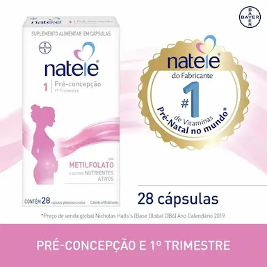 Suplemento Alimentar Natele 1 Pré-Concepção para Gestantes 28 cápsulas