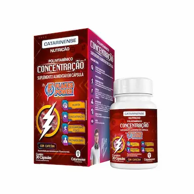Suplemento Alimentar Flakes Power Polivitamínico Concentração com 30 Cápsulas
