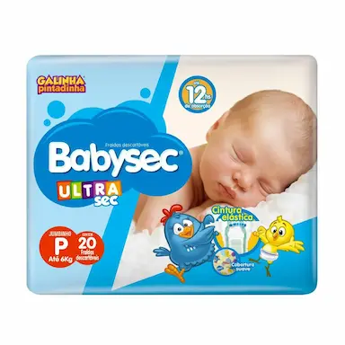 Fralda Babysec Ultrasec Jumbinho Galinha Pintadinha P - 20 Unidades