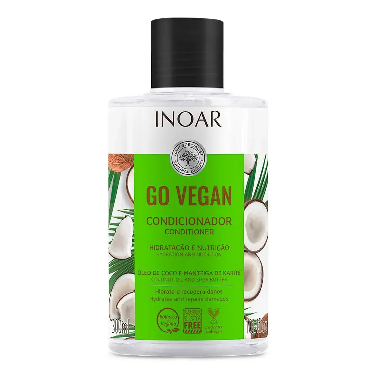 Condicionador Inoar Go Vegan Hidratação e Nutrição com 300ml