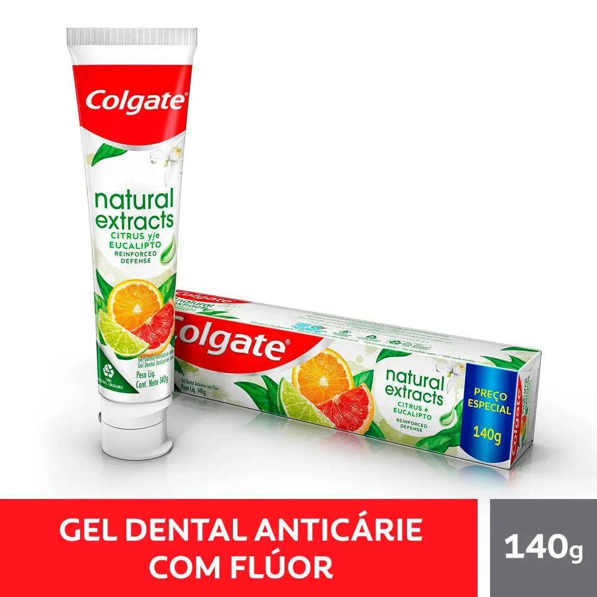 Pasta de Dente Colgate Natural Extracts Defesa Reforçada com 140g