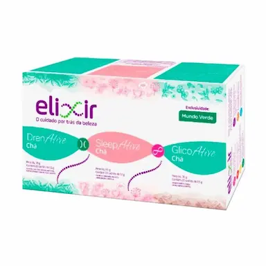 Chá Elixir DrenAtive SleepAtive GlicoAtive com 60 sachês