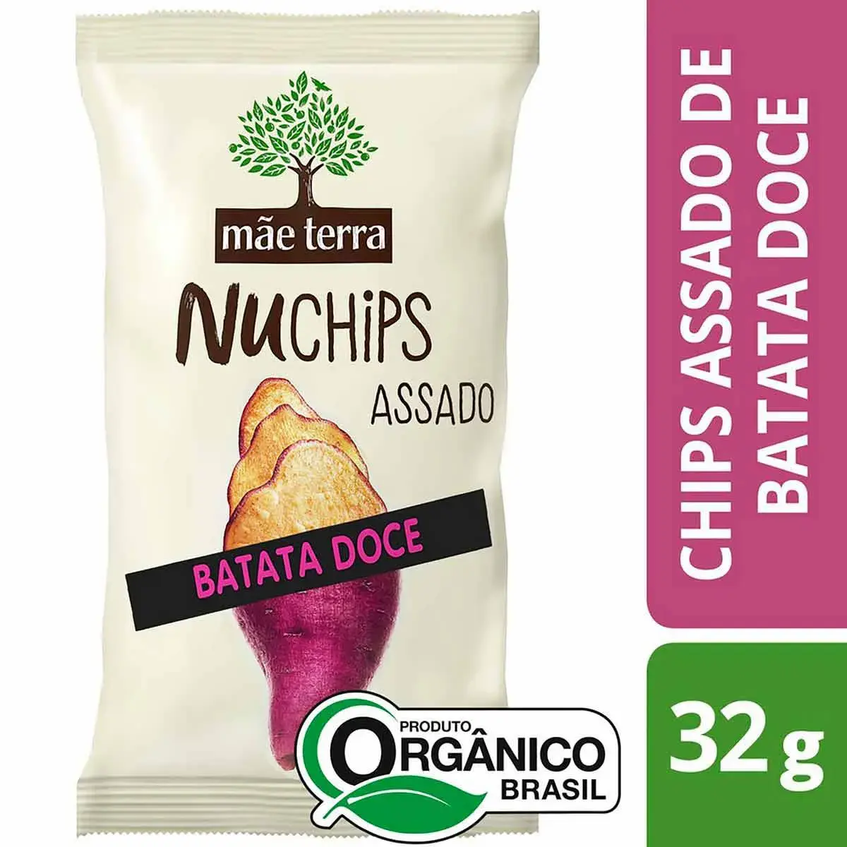 Chips Mãe Terra Nuchips Batata Doce Assada com 32g