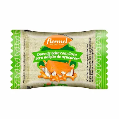 Doce de Leite com Coco Flormel Zero Açúcar com 20g