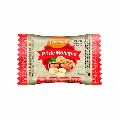 Pé de Moleque Flormel Zero adição de açúcares com 20g