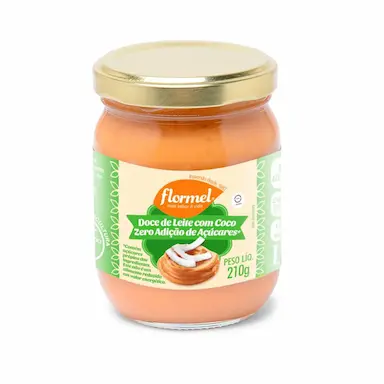 Doce de Leite com Coco Flormel Zero Açúcar com 210g