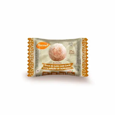 Bolinha Flormel Doce de Leite com Coco Zero Açúcar com 10g