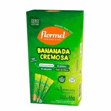 Bananada Flormel Cremosa Zero Açúcar com 66g