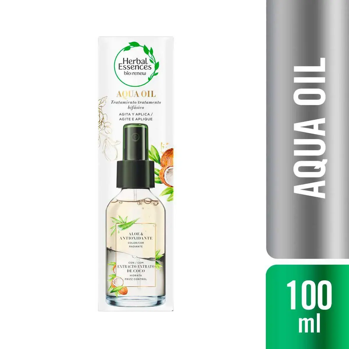 Aqua Óleo para os Cabelos Herbal Essences Babosa & Extrato de Coco com 100ml