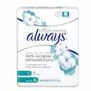 Absorvente Always Hipoalergênico Cotton Protection com Abas com 16 Unidades