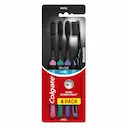 Kit Escova de Dente Colgate Slim Soft Black Carvão 4 unidades