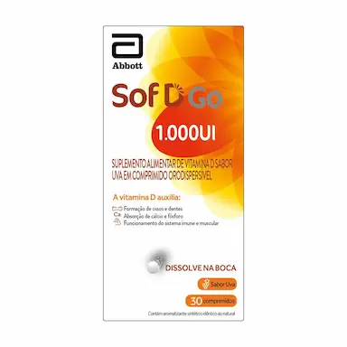 Suplemento Alimentar Sof D Go 1.000UI 30 Comprimidos