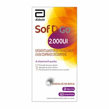 Suplemento Alimentar Sof D Go 2.000UI 60 Comprimidos