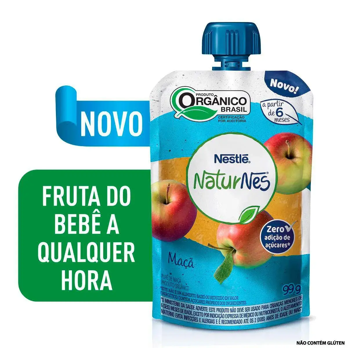 Purê Orgânico Nestlé Naturnes Maçã com 99g