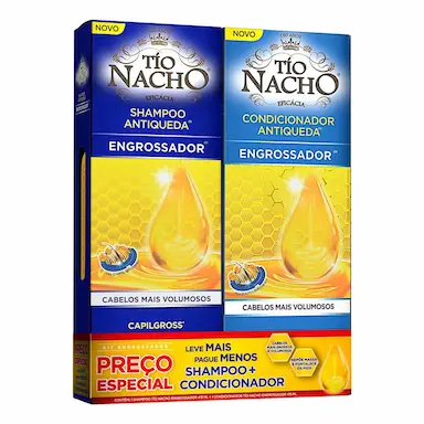 Kit Tio Nacho Engrossador Antiqueda com Shampoo + Condicionador com 415ml cada