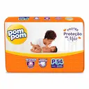 Fralda Pom Pom Protek Proteção de Mãe P - 54 Unidades