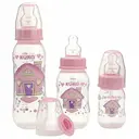 Estojo de Mamadeira Kuka Natural Color Ortodôntico Rosa com 3 Unidades