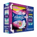 Kit Absorvente Always Noites Tranquilas Suave com 32 Unidades + Lenço Umedecido com 16 Unidades