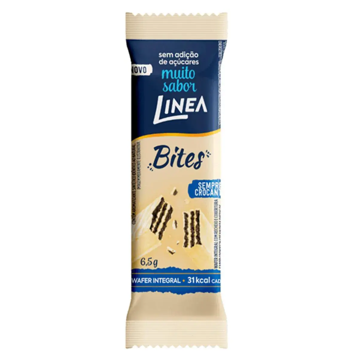 Mini Wifer Línea Bites Coockies'N Cream com 8 Unidades