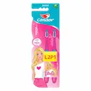 Kit Escova de Dente Condor Júnior Barbie com 2 unidades