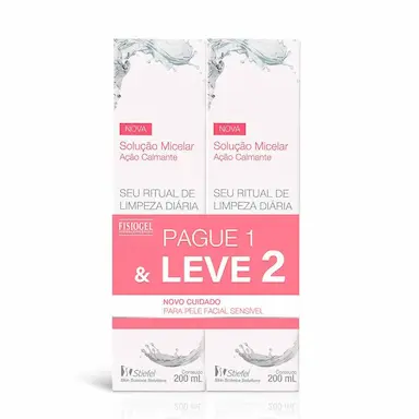 Kit Solução Micelar Facial Fisiogel Calm com 2 unidades
