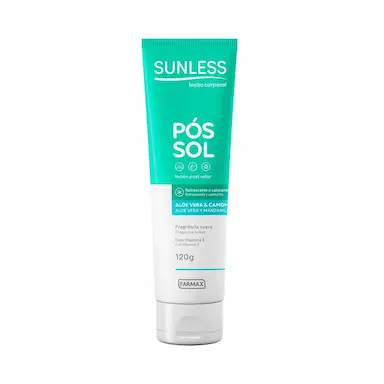 Loção Corporal Pós Sol Sunless Aloe Vera e Camomila com 120g