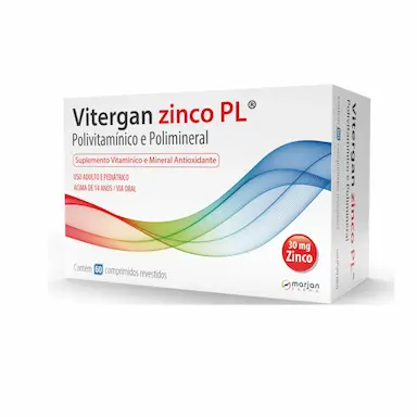 Vitergan Zinco Pl com 60 Comprimidos