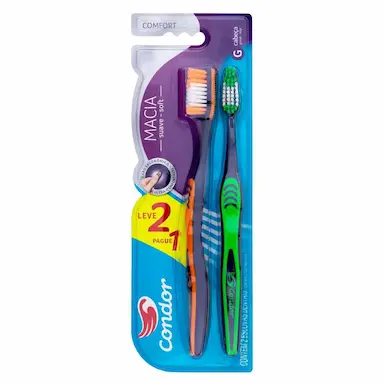 Kit Escova de Dente Condor Comfort com 2 unidades