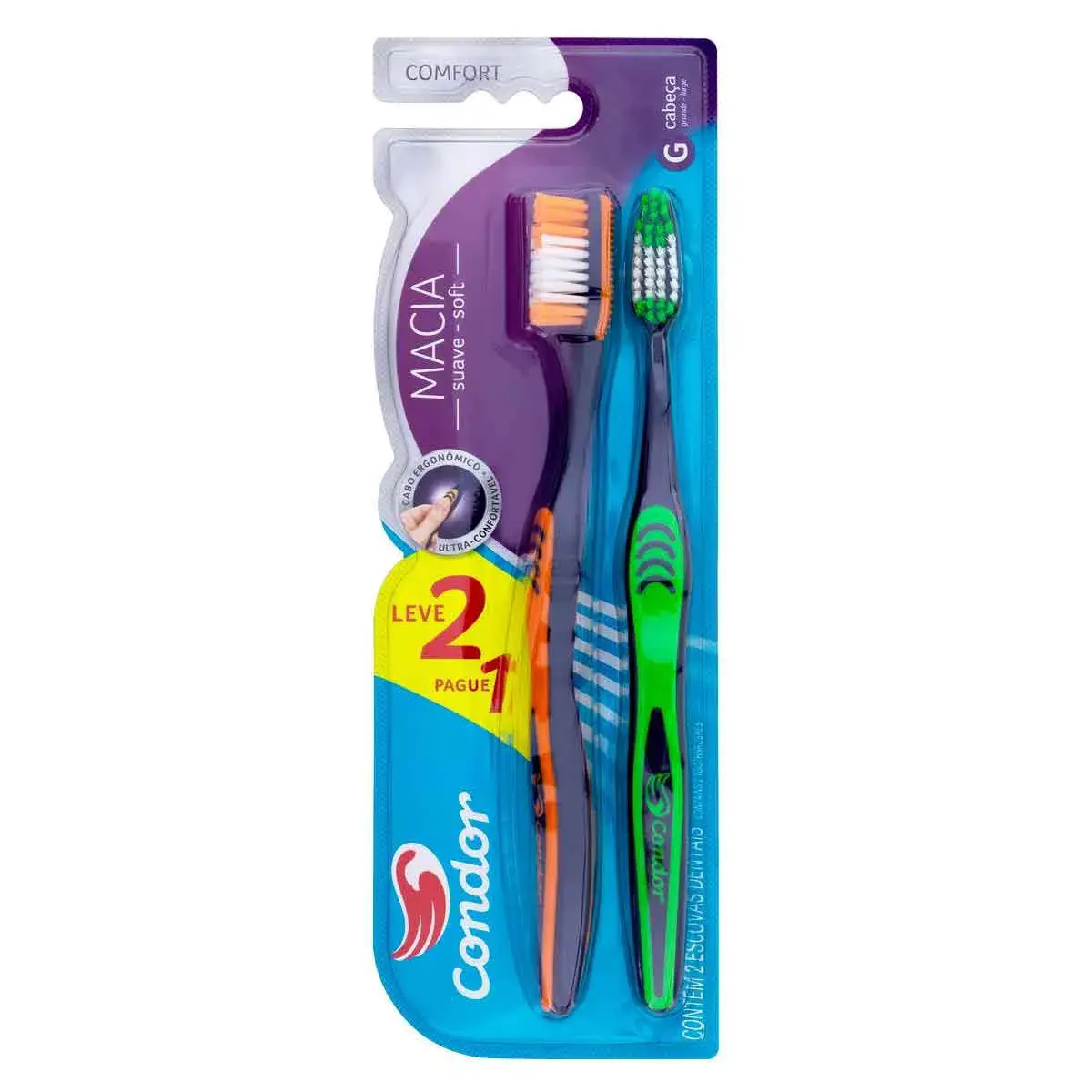 Kit Escova de Dente Condor Comfort com 2 unidades