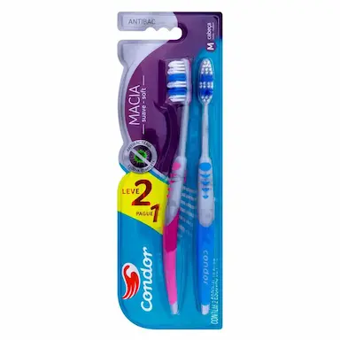 Kit Escova de Dente Condor Antibac 2 unidades