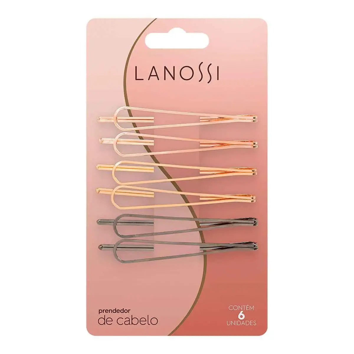 Conjunto de Tic Tac Lanossi Metal Glam com 6 unidades