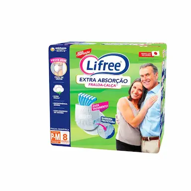 Roupa Íntima Descartável Lifree Extra Absorção P/M 8 unidades