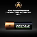 Pilha Alcalina Duracell Recarregável AA com 4 unidades