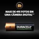 Pilha Alcalina Duracell Recarregável AA com 4 unidades
